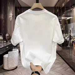 Big-name foreign trade counter tail goods leakage ~ summer tide brand heavyweight cotton short-sleeved T-shirt men's and women's loose plus-size tops