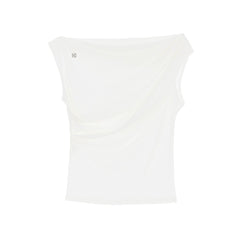 Unique SEI ellagross is the same Korean versatile off-the-shoulder neckline slim vest sleeveless top