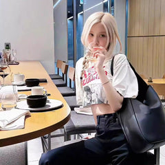 rose Park Chaeyoung same short sleeve t-shirt women's 2025 new short crop top loose retro top base shirt summer