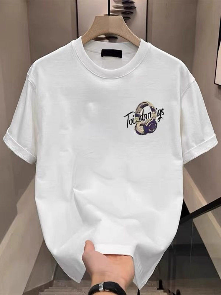 Big-name foreign trade counter tail goods leakage ~ summer tide brand heavyweight cotton short-sleeved T-shirt men's and women's loose plus-size tops