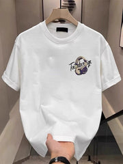 Big-name foreign trade counter tail goods leakage ~ summer tide brand heavyweight cotton short-sleeved T-shirt men's and women's loose plus-size tops