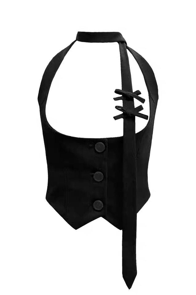 BABYMONSTER ASA CHEMEHC Spring/Summer 2024 Bow Wrap Around the Neck Vest Sling