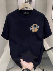 Big-name foreign trade counter tail goods leakage ~ summer tide brand heavyweight cotton short-sleeved T-shirt men's and women's loose plus-size tops