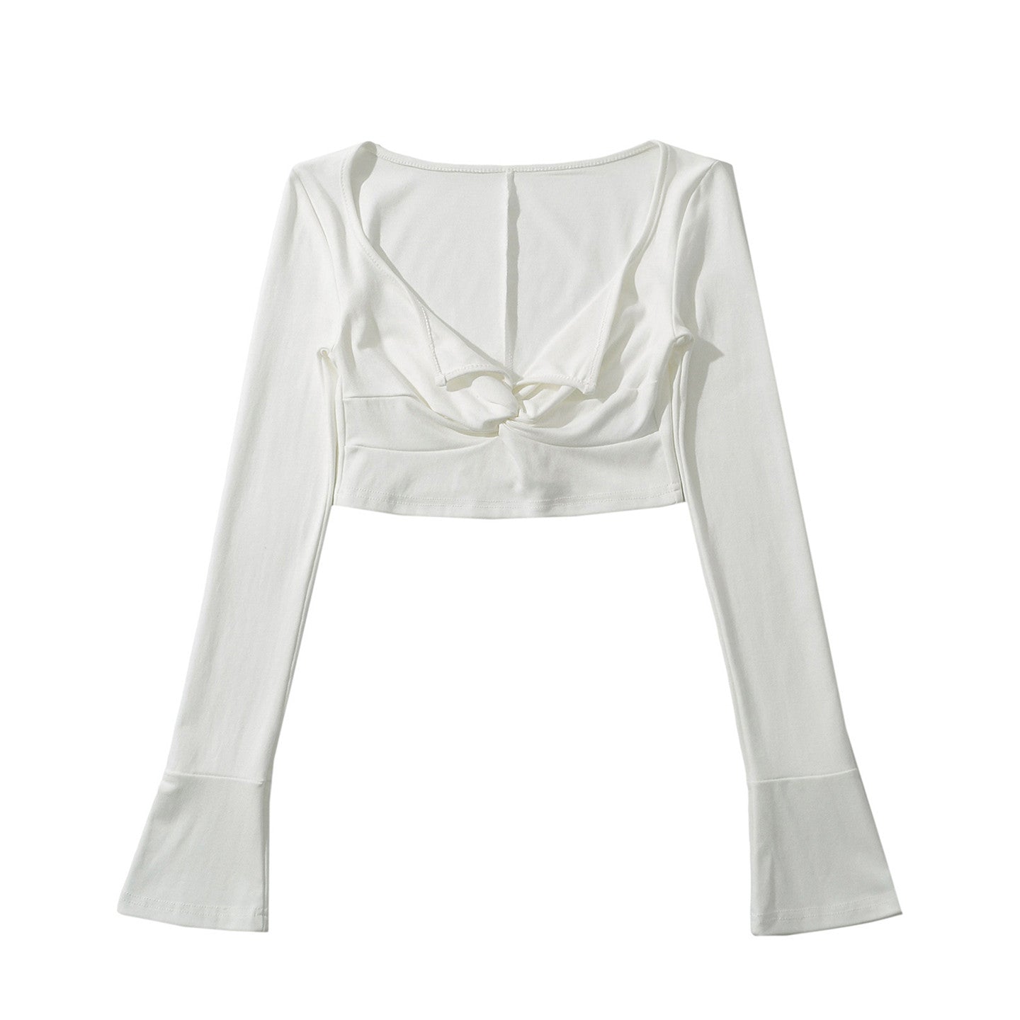 Lin Xiaohua sweet and spicy sporty style suit women's white button-down crop top + blue thin draped cargo jeans