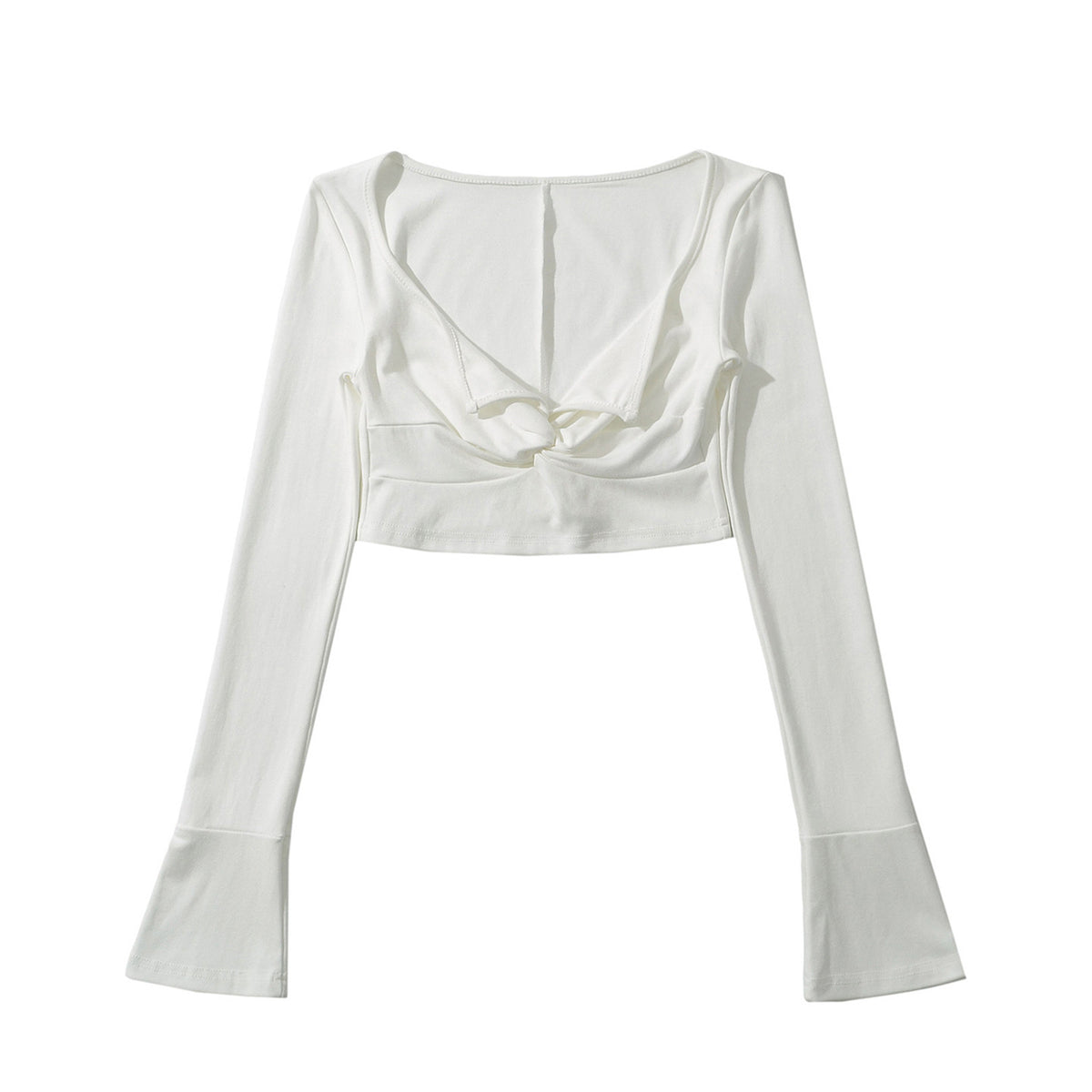 Lin Xiaohua sweet and spicy sporty style suit women's white button-down crop top + blue thin draped cargo jeans